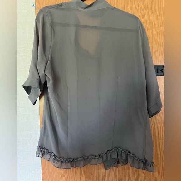 NORMA KAMALI POET SHEER BLOUSE - Picture 3 of 6
